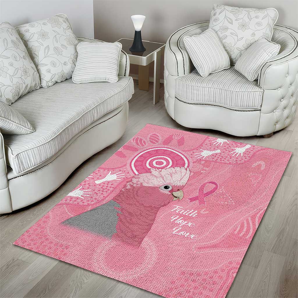 Australia Breast Cancer Awareness Area Rug Galah Faith Hope Love Pink Month - Aussie Hoodie