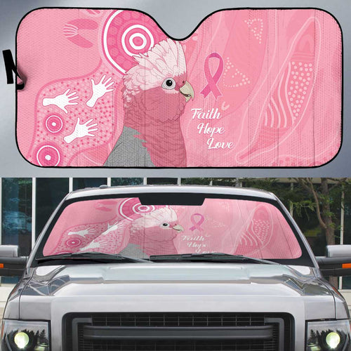 Australia Breast Cancer Awareness Auto Sun Shade Galah Faith Hope Love Pink Month - Aussie Hoodie