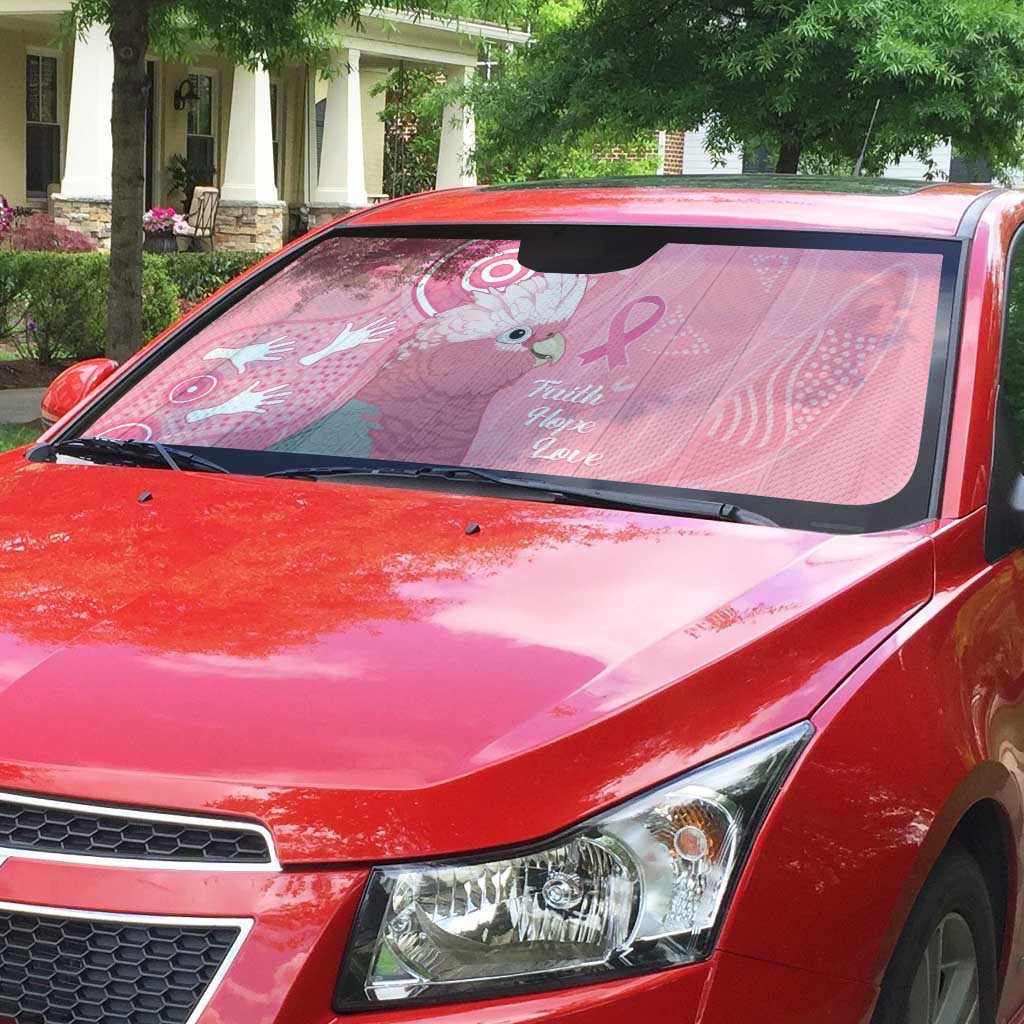 Australia Breast Cancer Awareness Auto Sun Shade Galah Faith Hope Love Pink Month - Aussie Hoodie