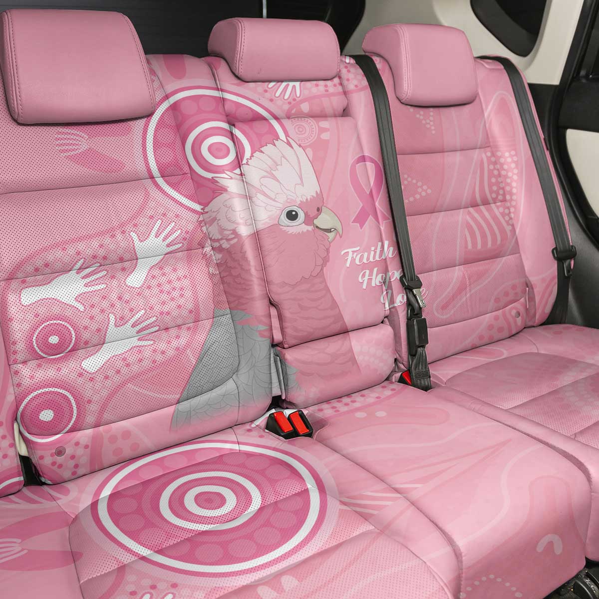 Australia Breast Cancer Awareness Back Car Seat Cover Galah Faith Hope Love Pink Month - Aussie Hoodie