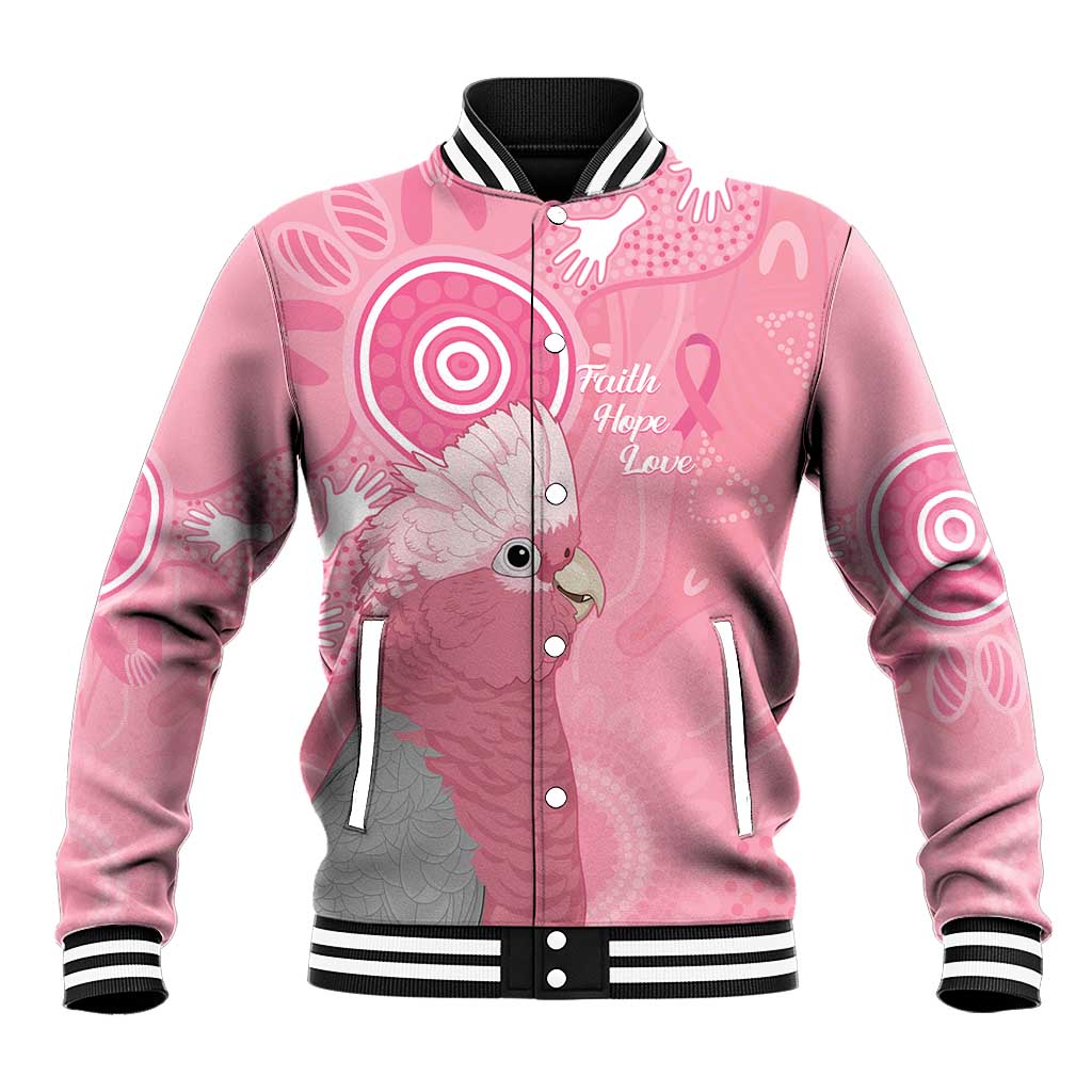 Australia Breast Cancer Awareness Baseball Jacket Galah Faith Hope Love Pink Month - Aussie Hoodie