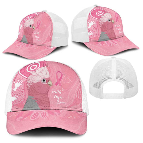 Australia Breast Cancer Awareness Baseball Net Cap Galah Faith Hope Love Pink Month - Aussie Hoodie