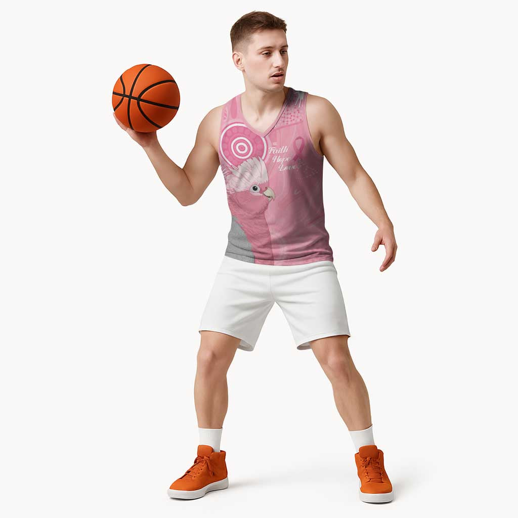 Australia Breast Cancer Awareness Basketball Jersey Galah Faith Hope Love Pink Month - Aussie Hoodie