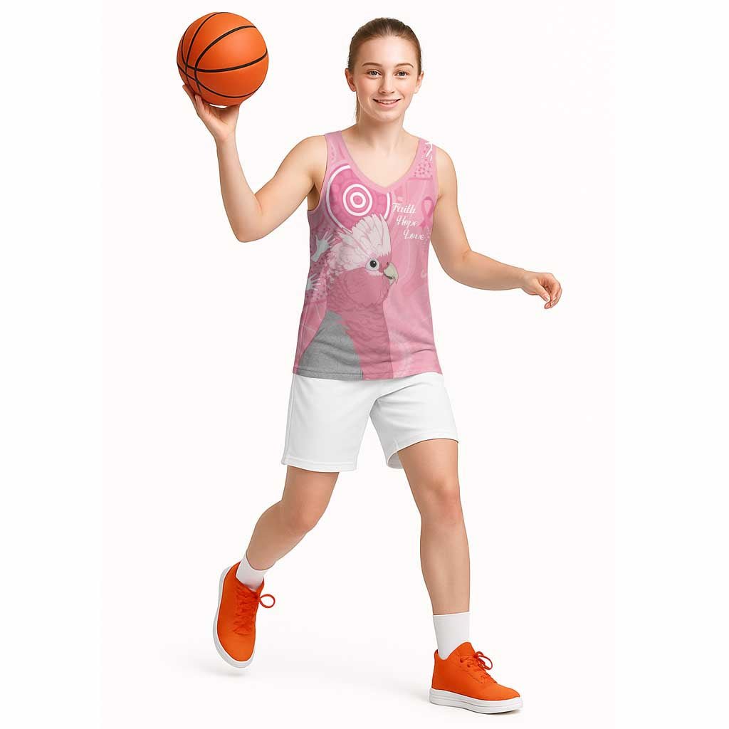Australia Breast Cancer Awareness Basketball Jersey Galah Faith Hope Love Pink Month - Aussie Hoodie