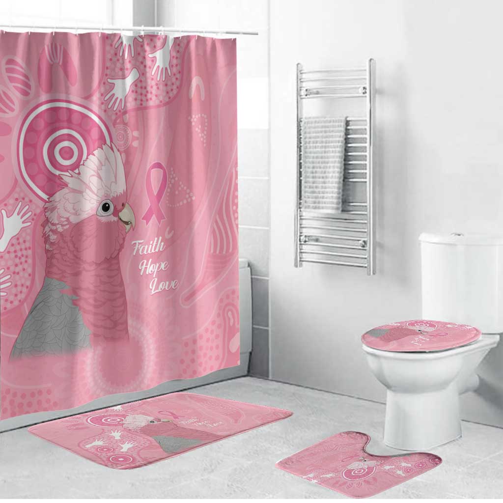 Australia Breast Cancer Awareness Bathroom Set Galah Faith Hope Love Pink Month - Aussie Hoodie