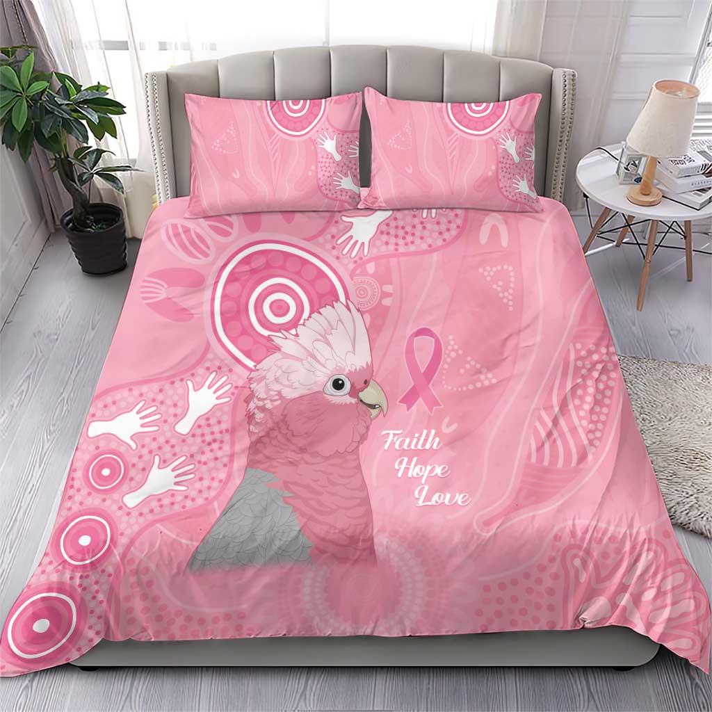Australia Breast Cancer Awareness Bedding Set Galah Faith Hope Love Pink Month - Aussie Hoodie