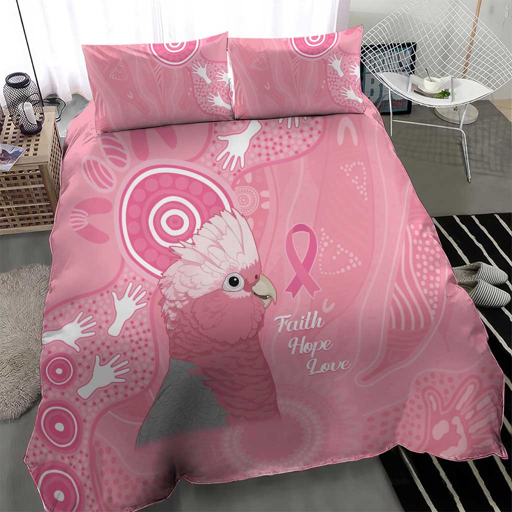 Australia Breast Cancer Awareness Bedding Set Galah Faith Hope Love Pink Month - Aussie Hoodie