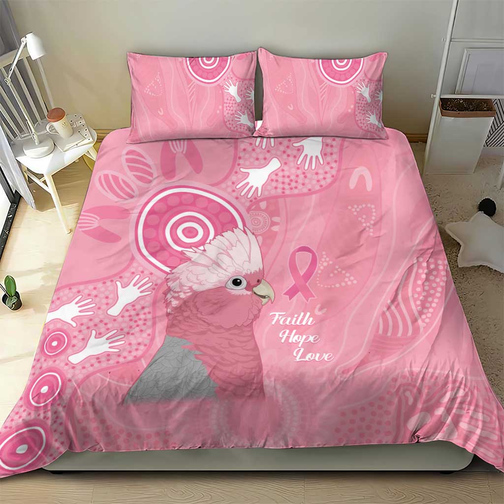 Australia Breast Cancer Awareness Bedding Set Galah Faith Hope Love Pink Month - Aussie Hoodie
