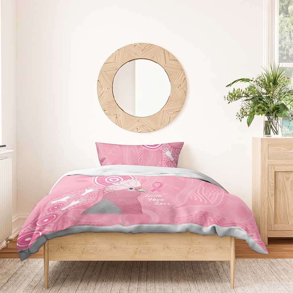 Australia Breast Cancer Awareness Bedding Set Galah Faith Hope Love Pink Month - Aussie Hoodie
