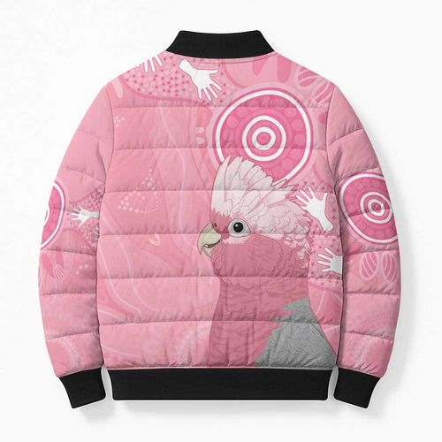 Australia Breast Cancer Awareness Bomber Puffer Jacket Galah Faith Hope Love Pink Month - Aussie Hoodie