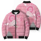 Australia Breast Cancer Awareness Bomber Puffer Jacket Galah Faith Hope Love Pink Month - Aussie Hoodie