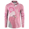Australia Breast Cancer Awareness Button Sweatshirt Galah Faith Hope Love Pink Month - Aussie Hoodie
