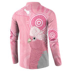 Australia Breast Cancer Awareness Button Sweatshirt Galah Faith Hope Love Pink Month - Aussie Hoodie