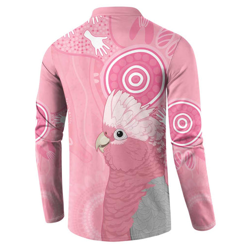 Australia Breast Cancer Awareness Button Sweatshirt Galah Faith Hope Love Pink Month - Aussie Hoodie