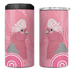 Australia Breast Cancer Awareness 4 in 1 Can Cooler Tumbler Galah Faith Hope Love Pink Month - Aussie Hoodie