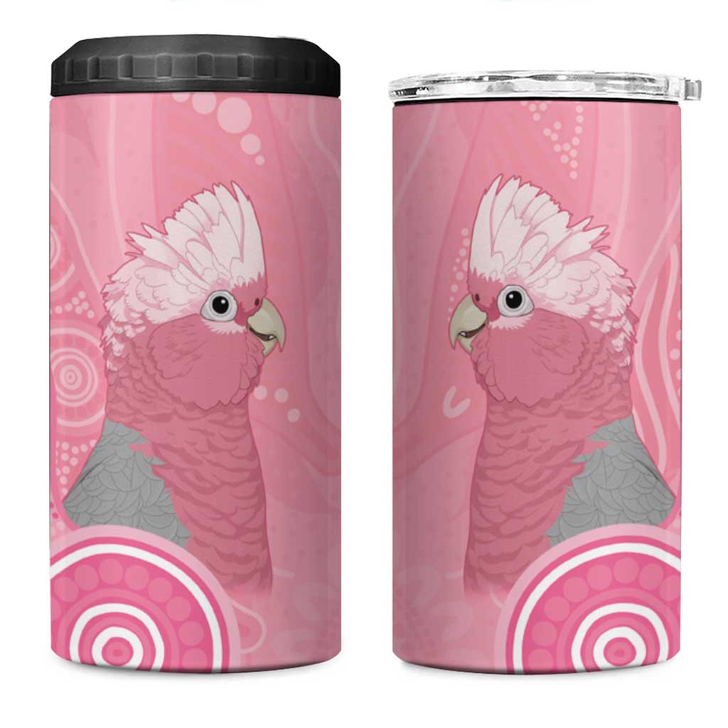 Australia Breast Cancer Awareness 4 in 1 Can Cooler Tumbler Galah Faith Hope Love Pink Month - Aussie Hoodie