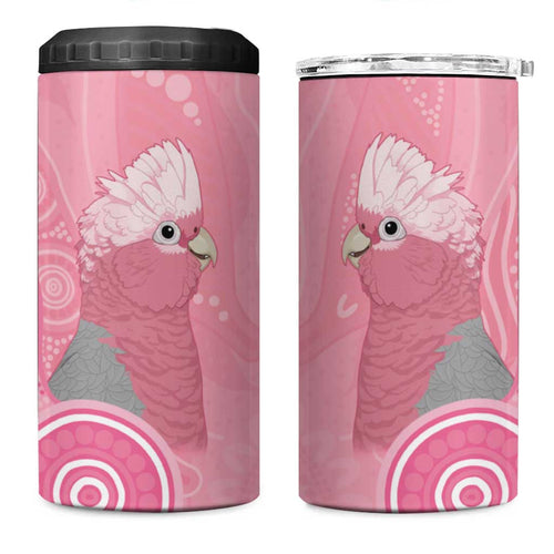 Australia Breast Cancer Awareness 4 in 1 Can Cooler Tumbler Galah Faith Hope Love Pink Month - Aussie Hoodie