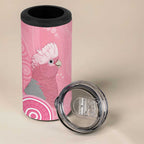 Australia Breast Cancer Awareness 4 in 1 Can Cooler Tumbler Galah Faith Hope Love Pink Month - Aussie Hoodie