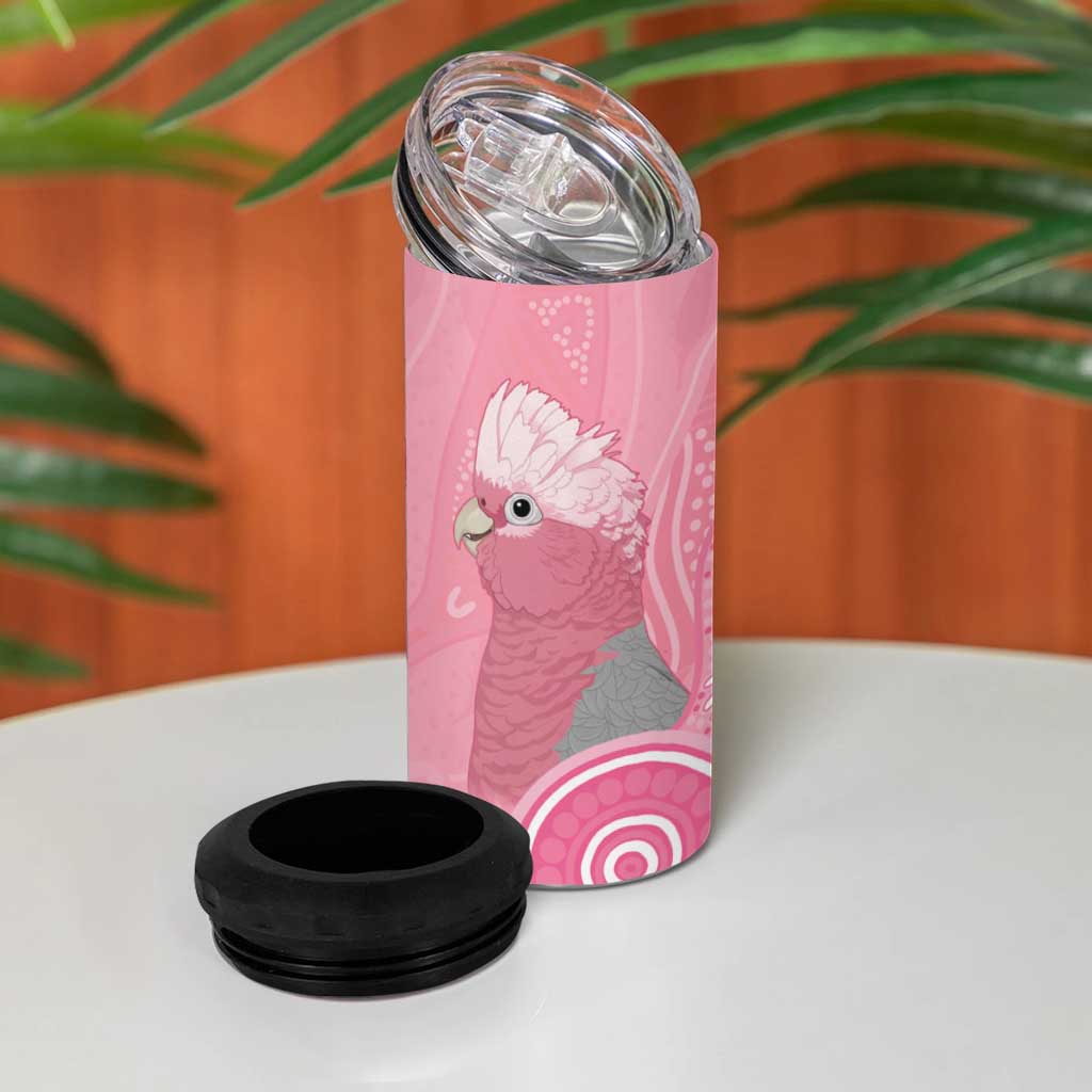 Australia Breast Cancer Awareness 4 in 1 Can Cooler Tumbler Galah Faith Hope Love Pink Month - Aussie Hoodie