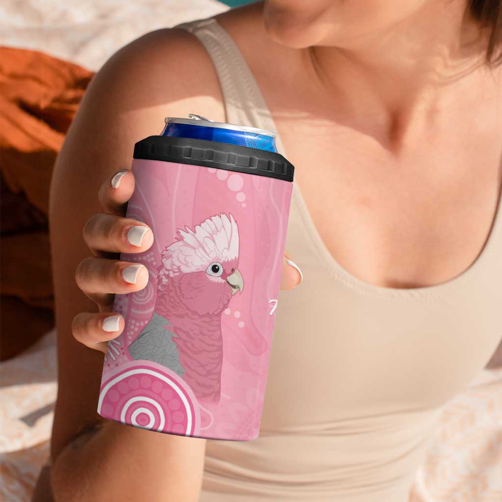 Australia Breast Cancer Awareness 4 in 1 Can Cooler Tumbler Galah Faith Hope Love Pink Month - Aussie Hoodie
