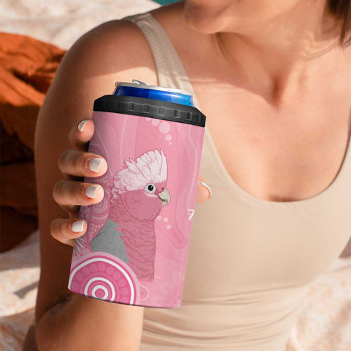 Australia Breast Cancer Awareness 4 in 1 Can Cooler Tumbler Galah Faith Hope Love Pink Month - Aussie Hoodie