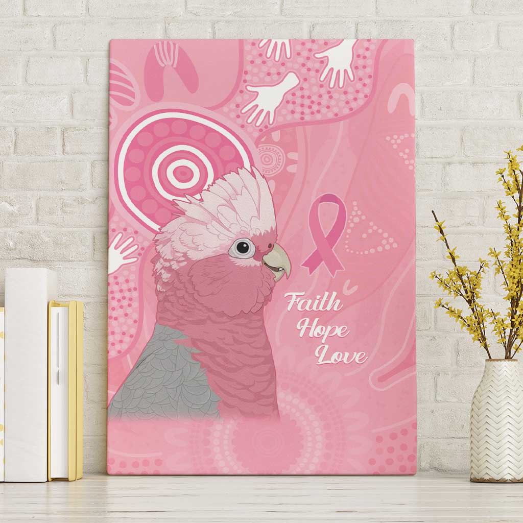 Australia Breast Cancer Awareness Canvas Wall Art Galah Faith Hope Love Pink Month - Aussie Hoodie