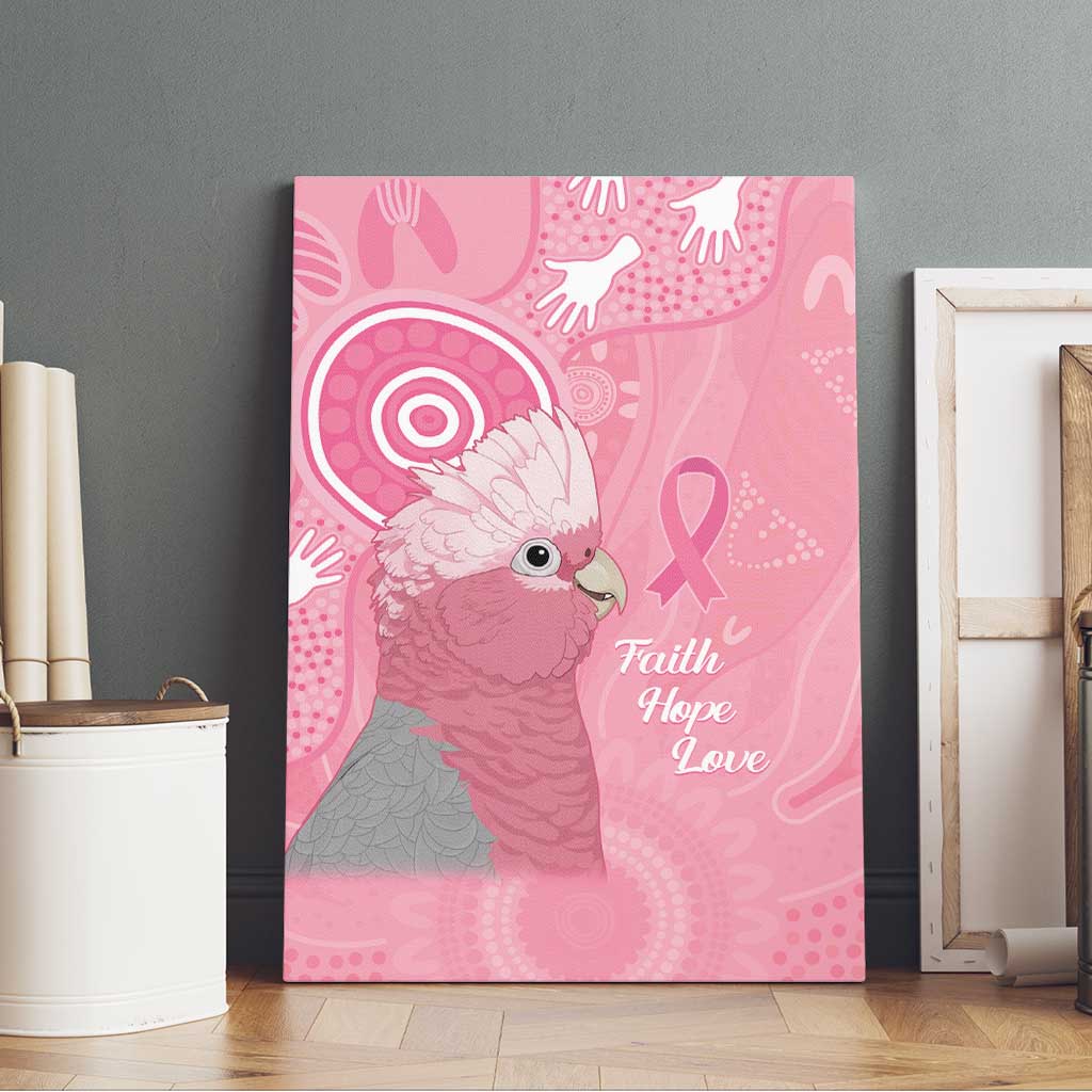 Australia Breast Cancer Awareness Canvas Wall Art Galah Faith Hope Love Pink Month - Aussie Hoodie