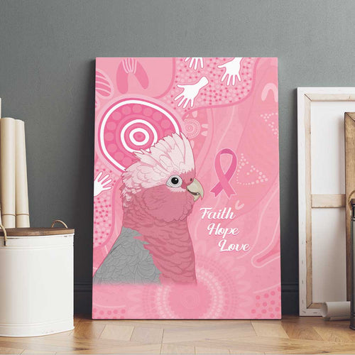 Australia Breast Cancer Awareness Canvas Wall Art Galah Faith Hope Love Pink Month - Aussie Hoodie