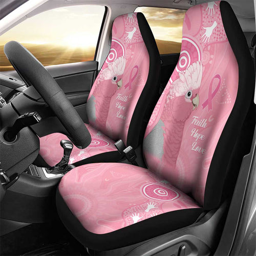 Australia Breast Cancer Awareness Car Seat Cover Galah Faith Hope Love Pink Month - Aussie Hoodie