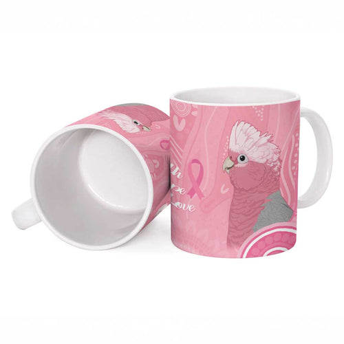 Australia Breast Cancer Awareness Ceramic Mug Galah Faith Hope Love Pink Month - Aussie Hoodie