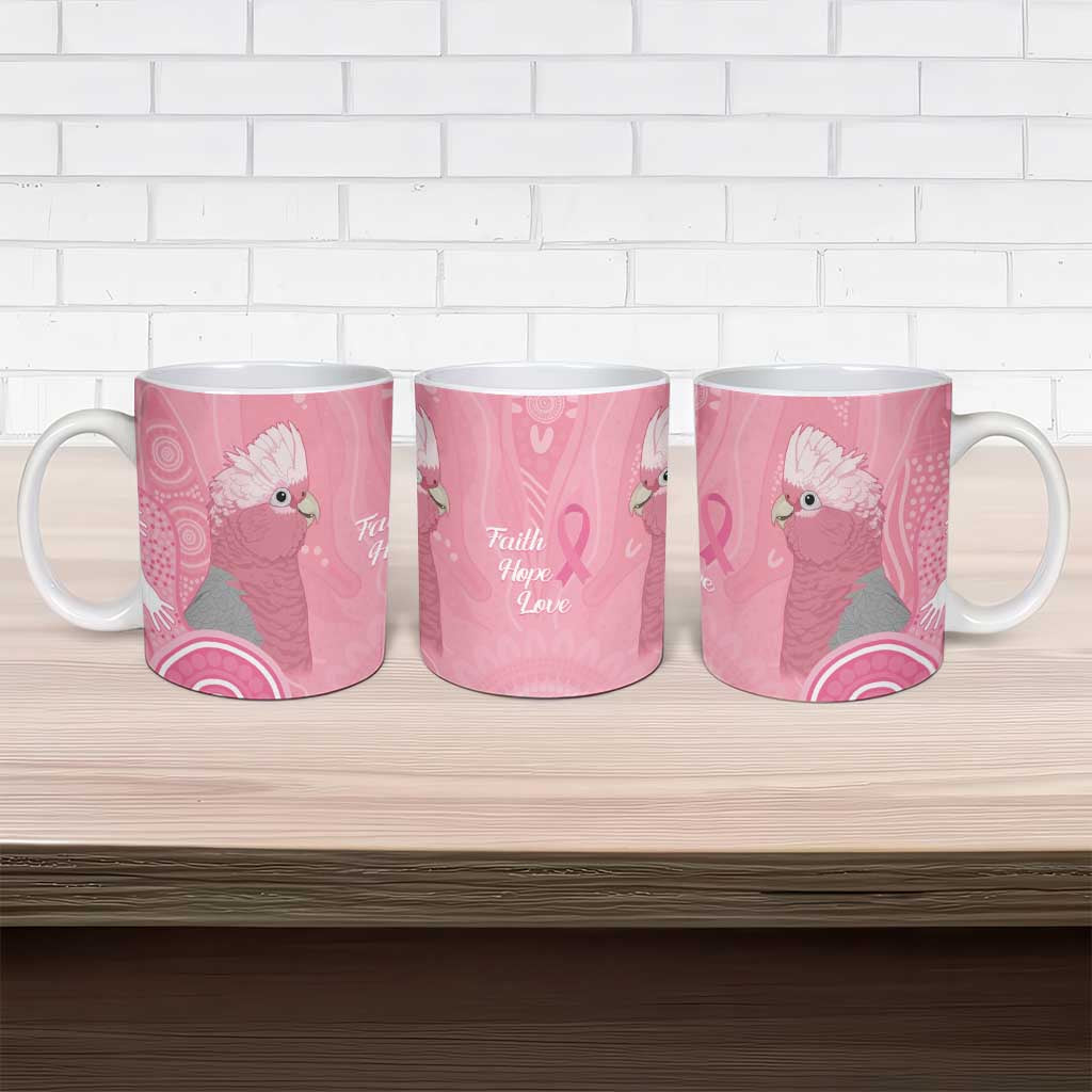 Australia Breast Cancer Awareness Ceramic Mug Galah Faith Hope Love Pink Month - Aussie Hoodie