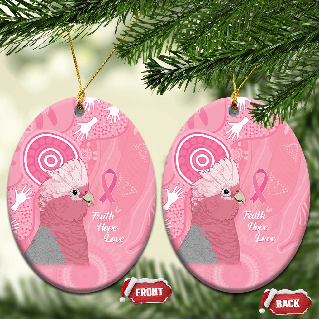 Australia Breast Cancer Awareness Ceramic Ornament Galah Faith Hope Love Pink Month - Aussie Hoodie