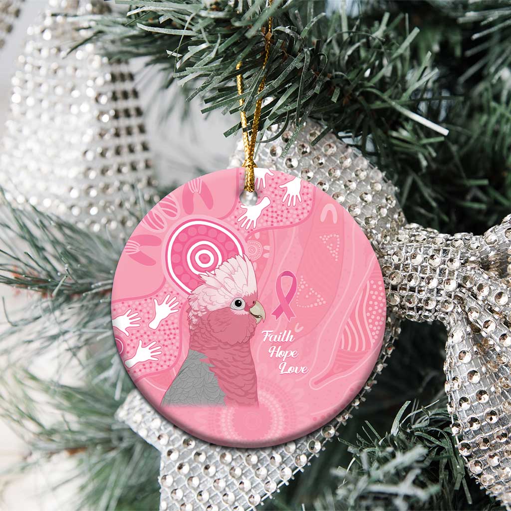 Australia Breast Cancer Awareness Ceramic Ornament Galah Faith Hope Love Pink Month - Aussie Hoodie