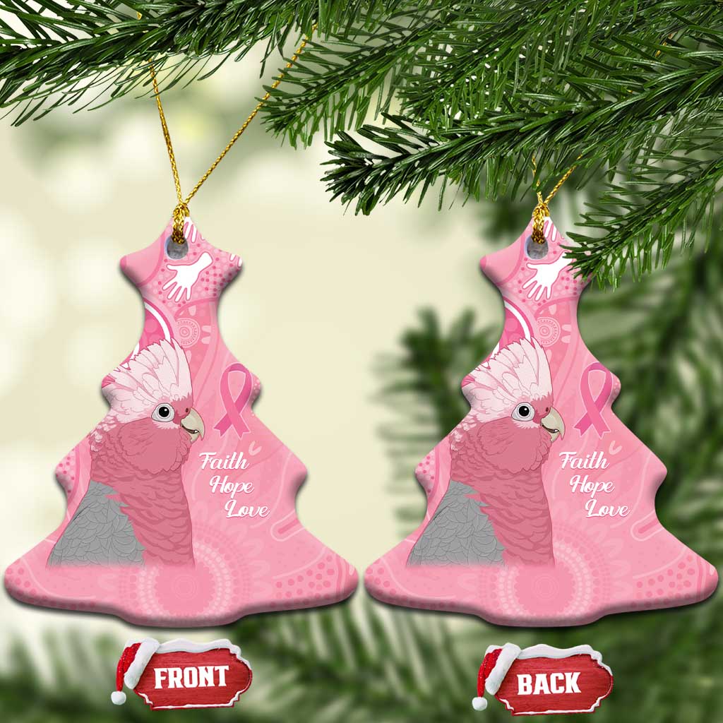 Australia Breast Cancer Awareness Ceramic Ornament Galah Faith Hope Love Pink Month - Aussie Hoodie