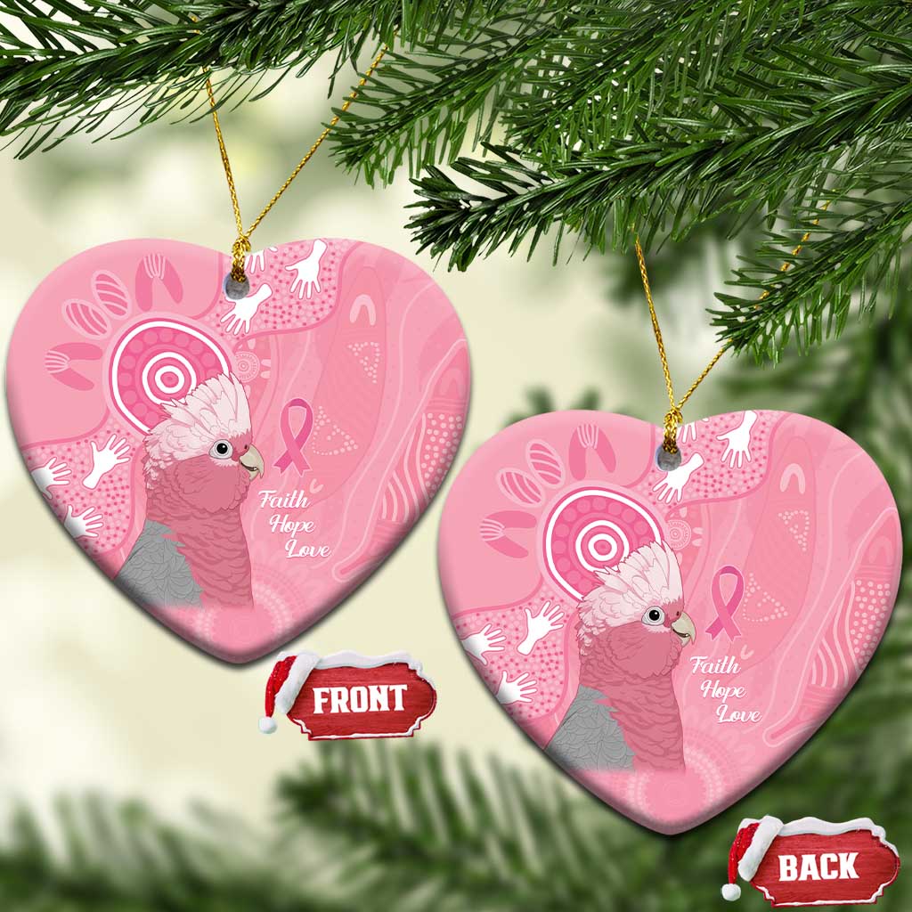 Australia Breast Cancer Awareness Ceramic Ornament Galah Faith Hope Love Pink Month - Aussie Hoodie