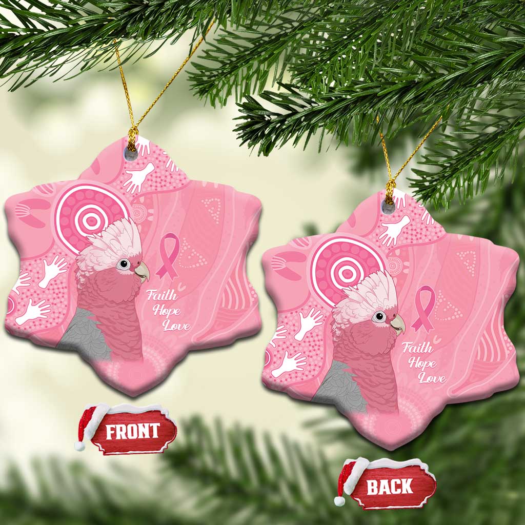 Australia Breast Cancer Awareness Ceramic Ornament Galah Faith Hope Love Pink Month - Aussie Hoodie
