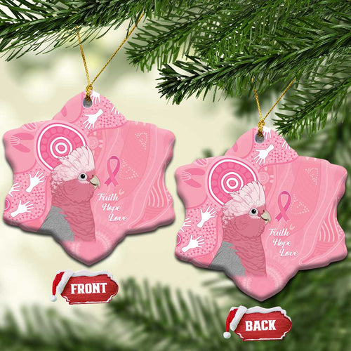 Australia Breast Cancer Awareness Ceramic Ornament Galah Faith Hope Love Pink Month - Aussie Hoodie