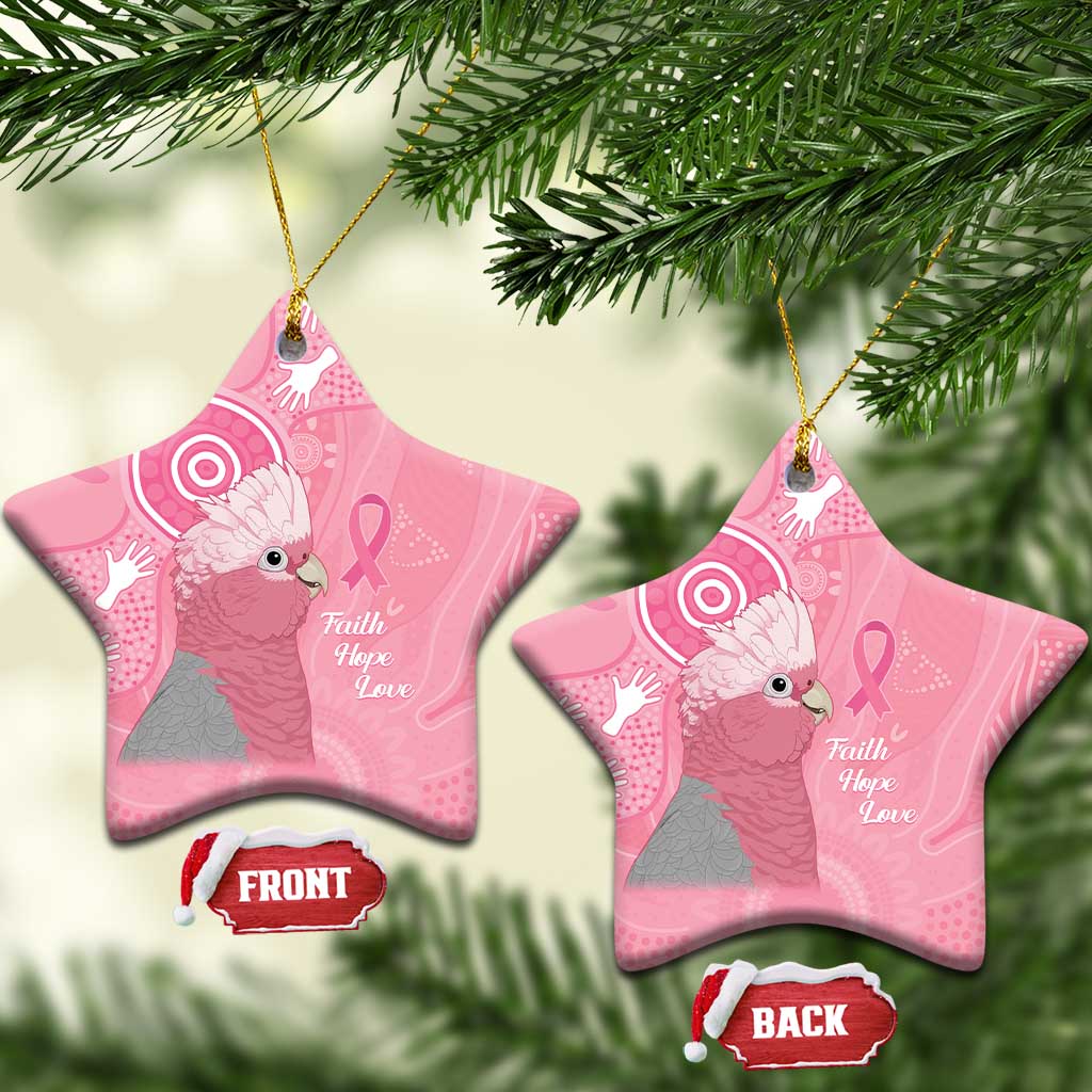 Australia Breast Cancer Awareness Ceramic Ornament Galah Faith Hope Love Pink Month - Aussie Hoodie
