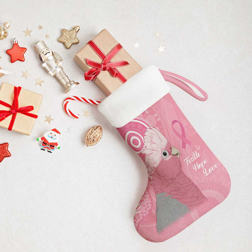 Australia Breast Cancer Awareness Christmas Stocking Galah Faith Hope Love Pink Month - Aussie Hoodie