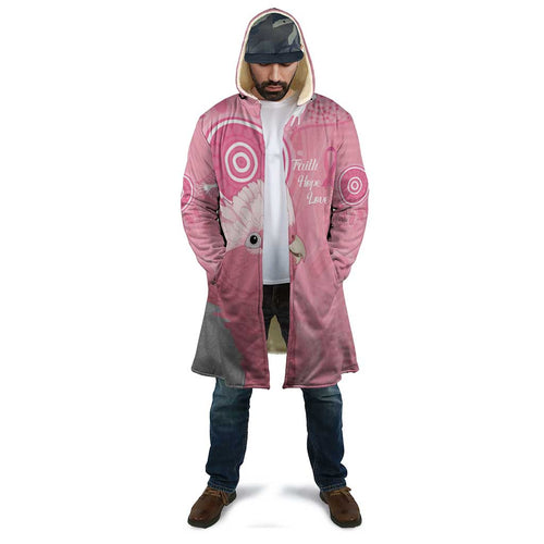 Australia Breast Cancer Awareness Cloak Galah Faith Hope Love Pink Month - Aussie Hoodie