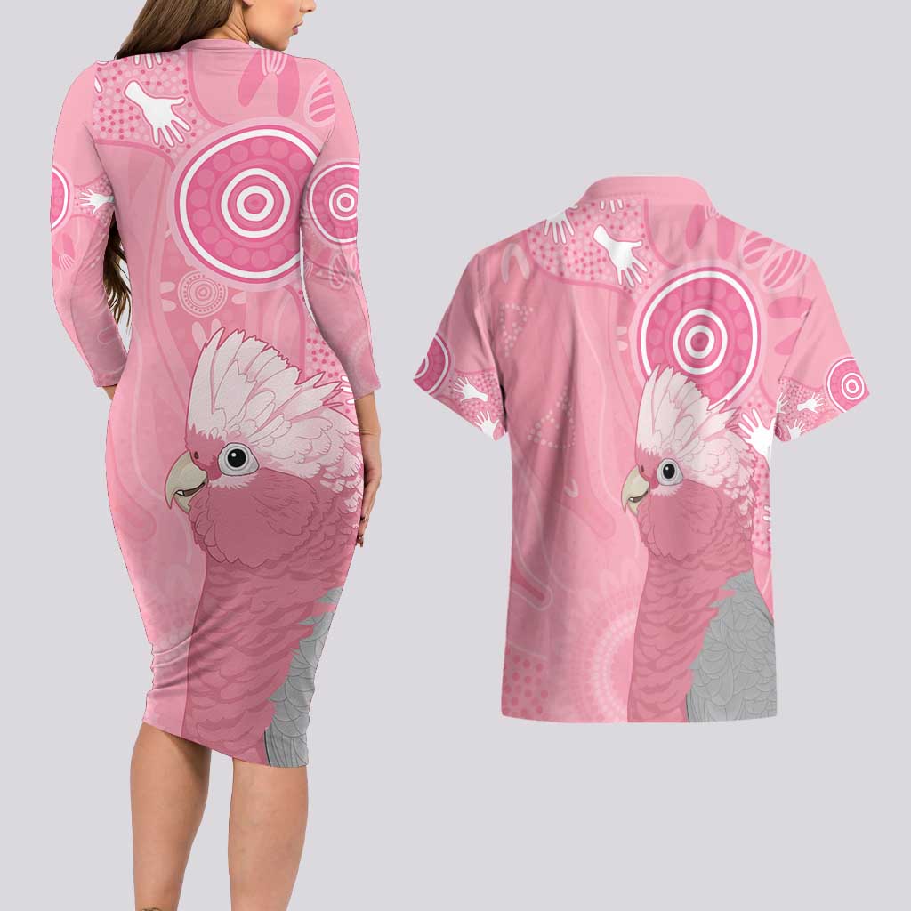 Australia Breast Cancer Awareness Couples Matching Long Sleeve Bodycon Dress and Hawaiian Shirt Galah Faith Hope Love Pink Month - Aussie Hoodie