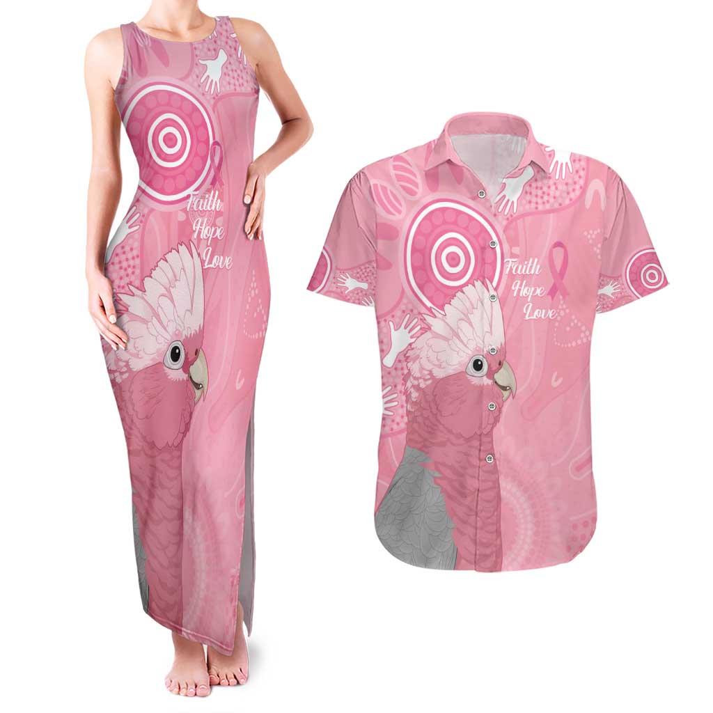 Australia Breast Cancer Awareness Couples Matching Tank Maxi Dress and Hawaiian Shirt Galah Faith Hope Love Pink Month - Aussie Hoodie