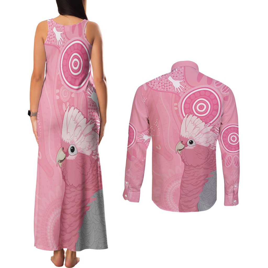 Australia Breast Cancer Awareness Couples Matching Tank Maxi Dress and Long Sleeve Button Shirt Galah Faith Hope Love Pink Month - Aussie Hoodie
