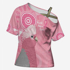 Australia Breast Cancer Awareness Cross Shoulder Shirt Galah Faith Hope Love Pink Month - Aussie Hoodie