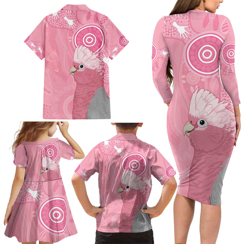 Australia Breast Cancer Awareness Family Matching Long Sleeve Bodycon Dress and Hawaiian Shirt Galah Faith Hope Love Pink Month - Aussie Hoodie