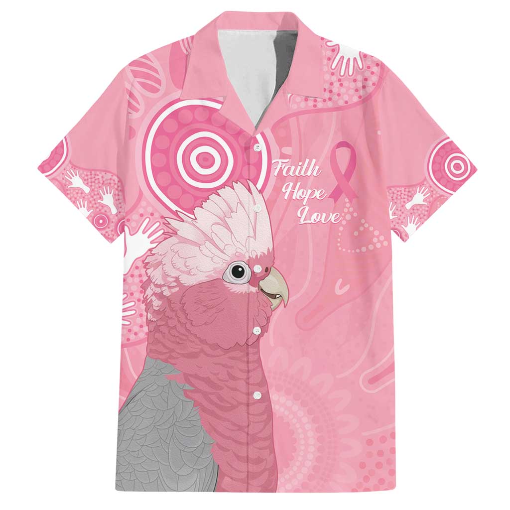 Australia Breast Cancer Awareness Family Matching Off Shoulder Maxi Dress and Hawaiian Shirt Galah Faith Hope Love Pink Month - Aussie Hoodie
