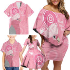 Australia Breast Cancer Awareness Family Matching Off Shoulder Short Dress and Hawaiian Shirt Galah Faith Hope Love Pink Month - Aussie Hoodie