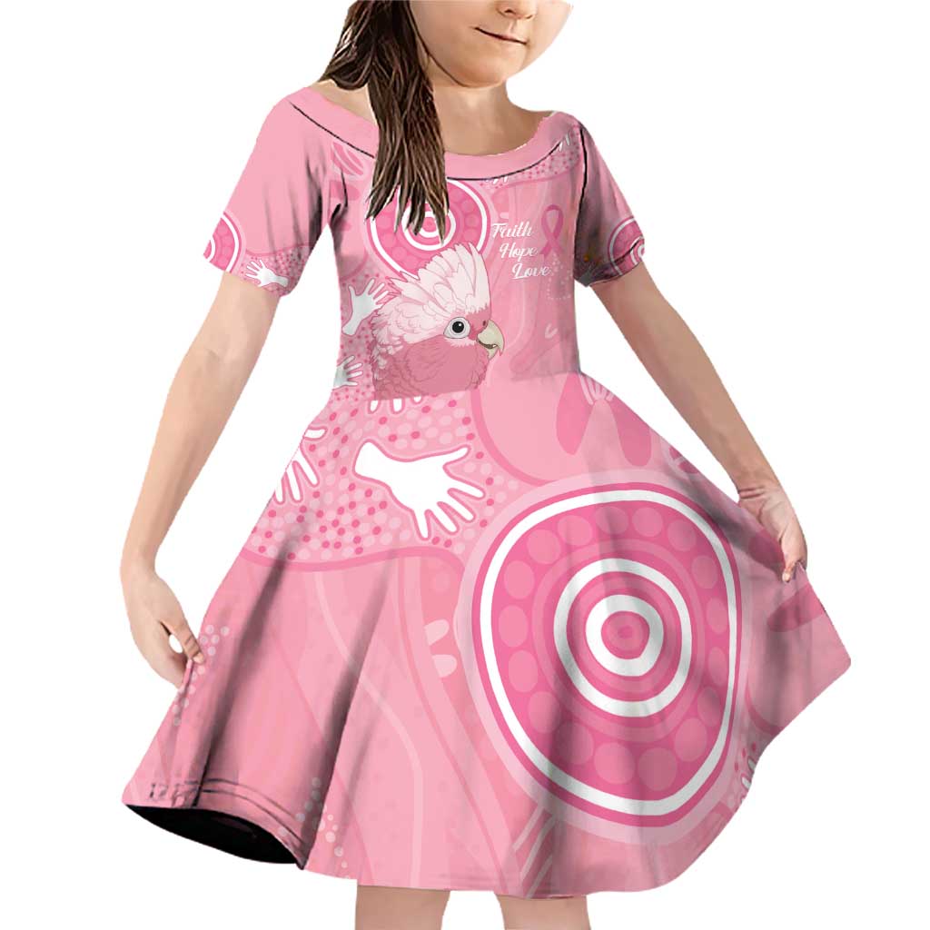 Australia Breast Cancer Awareness Family Matching Off Shoulder Short Dress and Hawaiian Shirt Galah Faith Hope Love Pink Month - Aussie Hoodie