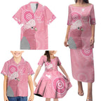 Australia Breast Cancer Awareness Family Matching Puletasi and Hawaiian Shirt Galah Faith Hope Love Pink Month - Aussie Hoodie