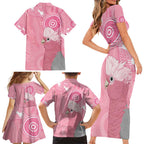 Australia Breast Cancer Awareness Family Matching Short Sleeve Bodycon Dress and Hawaiian Shirt Galah Faith Hope Love Pink Month - Aussie Hoodie